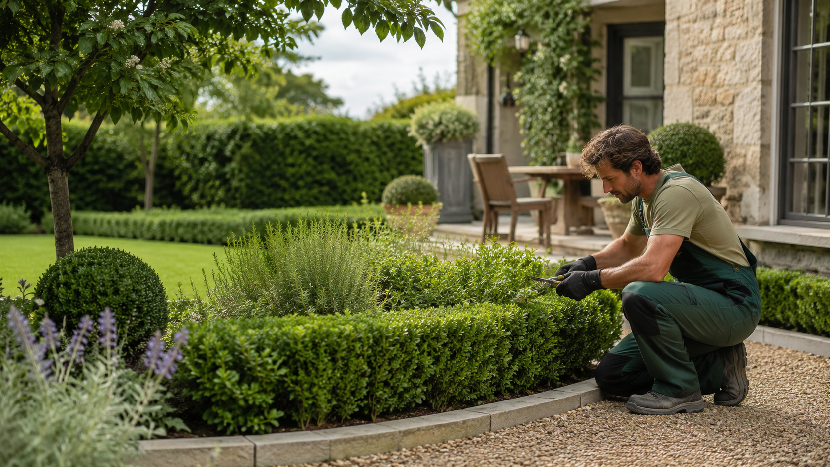 Jardin résidentiel entretenu par Jardin Signature à Metz